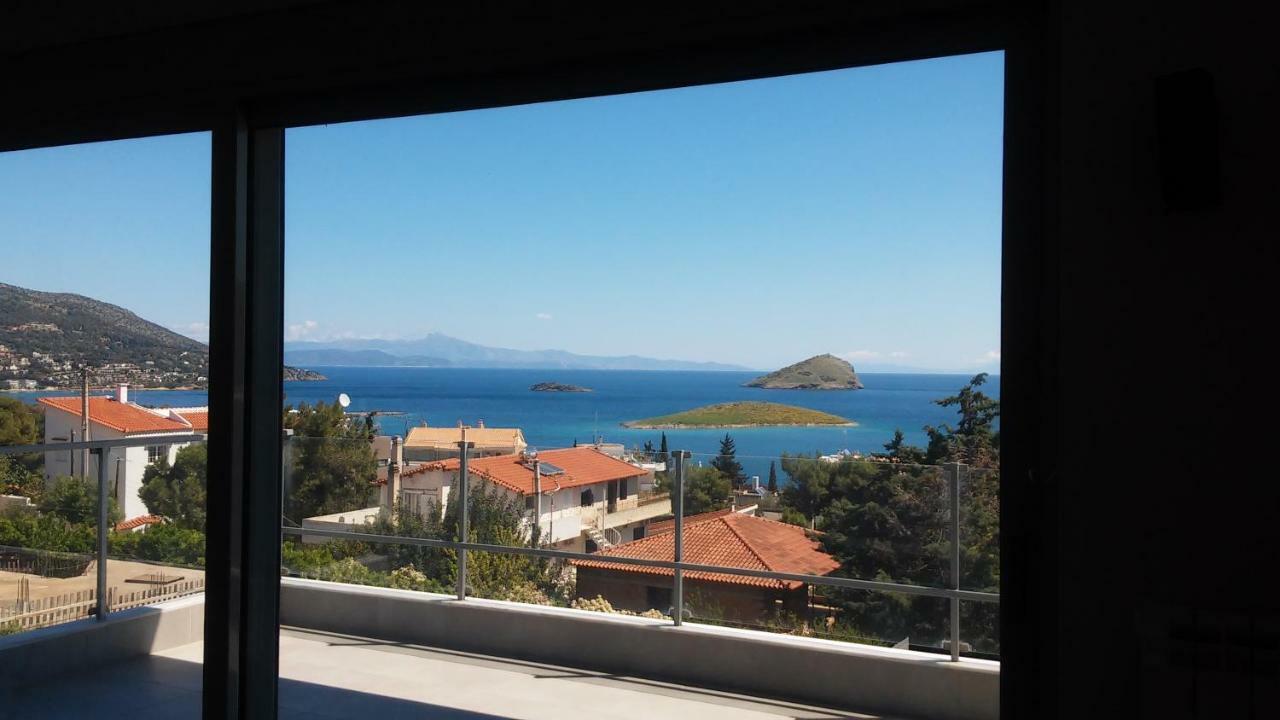 Seaview Pool Villa Near Beach And Athens Airport Pórto Ráfti Exterior photo